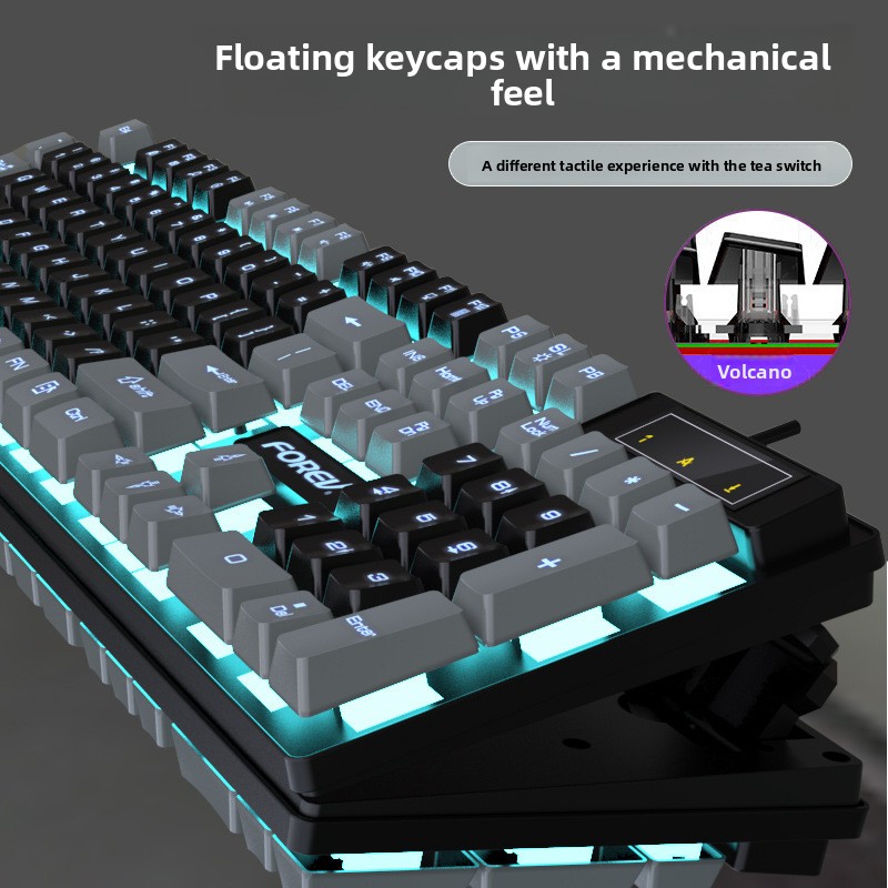 Clavier gamer filaire coloré avec rétroéclairage éclairé_voghion.com
