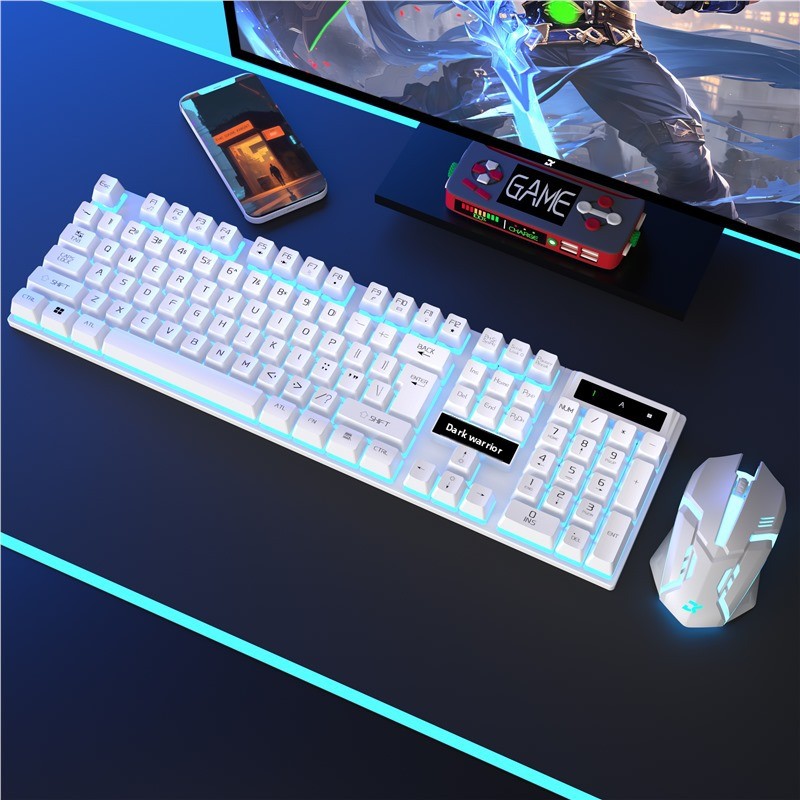 Mechanical Feel Keyboard Mouse Set For Gaming, Desktop Laptops, Wired Office Computers, And Home Use With USB_voghion.com