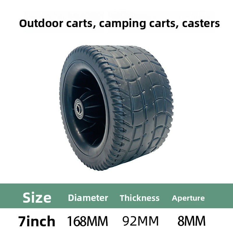 Compact Folding Camping Trolley All Terrain Four Wheel Pull Cart_voghion.com