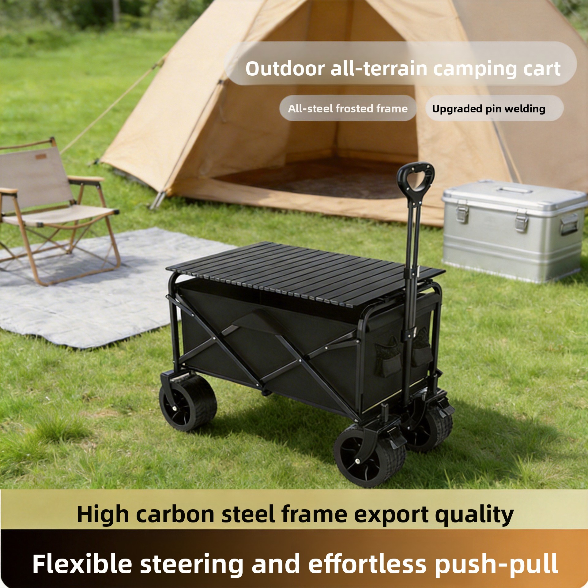 Hopfällbar campingvagn för utomhusstånd och picknick_voghion.com