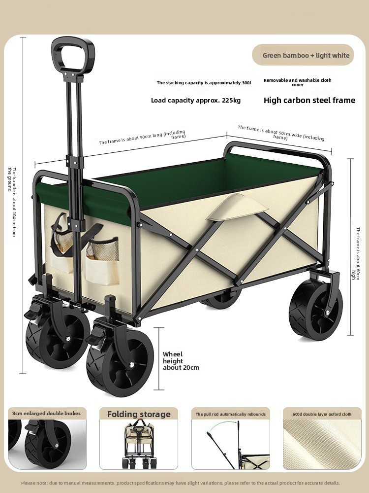 Hopfällbar campingvagn för utomhusstånd och picknick_voghion.com