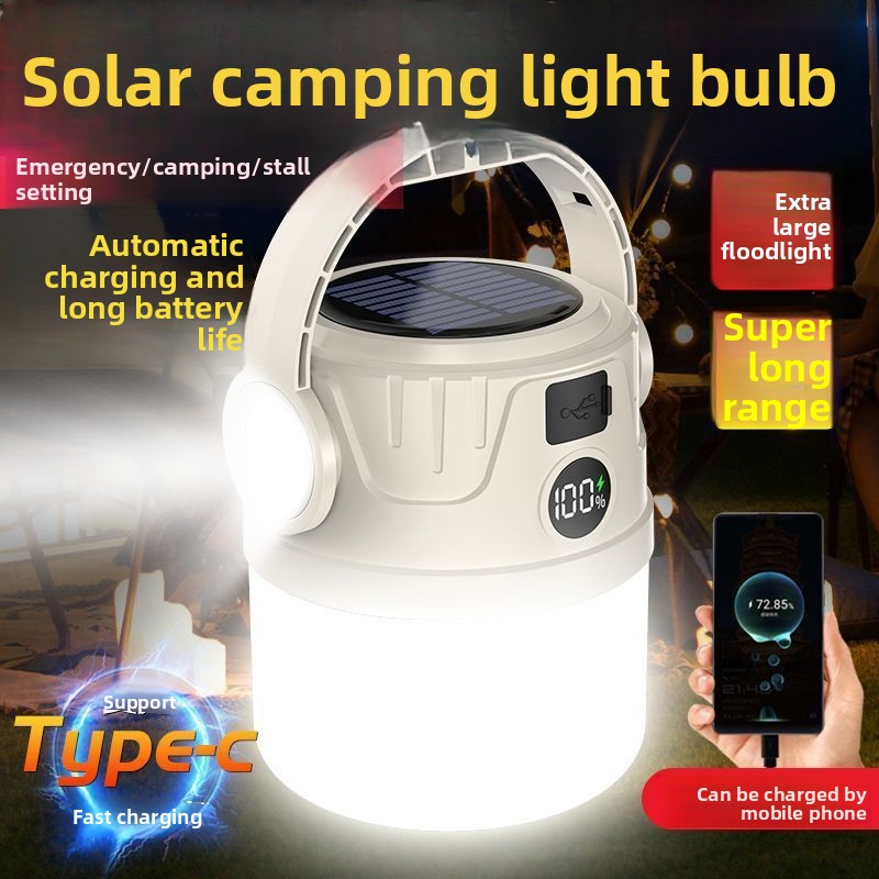 Solar Outdoor Long Battery Life Emergency Light Camping Tent Stall Rechargeable Lighting Lamp For Home Use_voghion.com