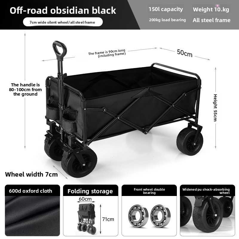 Fällbar utomhus campingvagn med bord för picknick_voghion.com