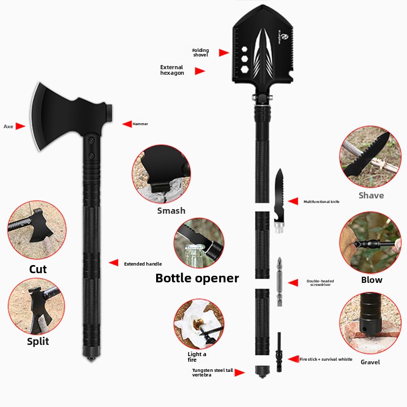 Multifunctional Folding Shovel Axe For Camping And Outdoor Use_voghion.com