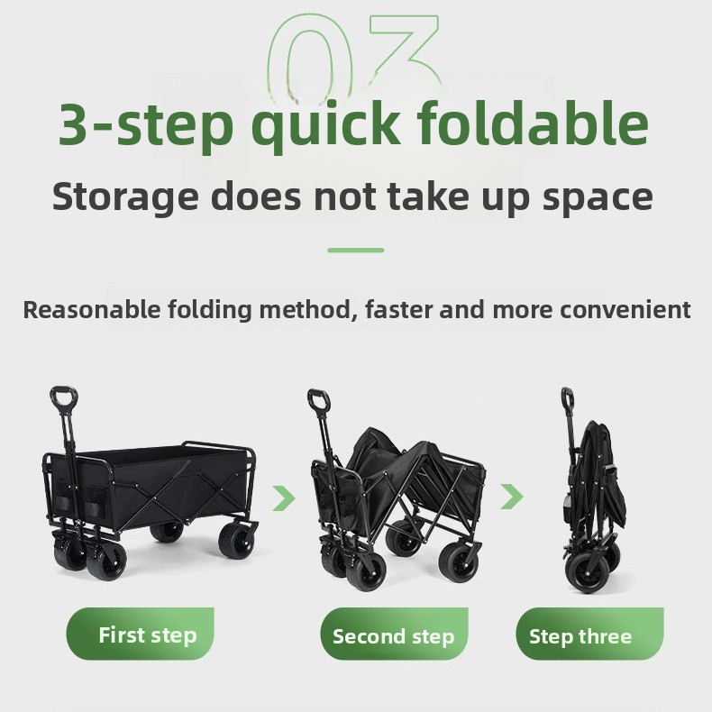 Fällbar utomhus campingvagn med bord för picknick_voghion.com