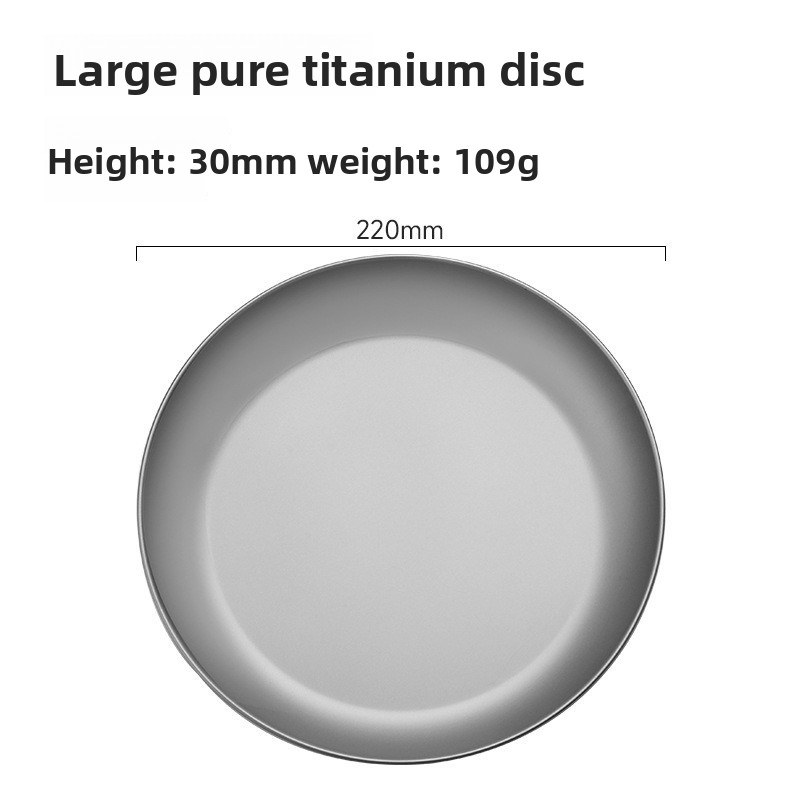 Outdoor Pure Water Cookware, Titanium Camping Cup With Foldable Handle, Single-layer Drinking Cup, Portable_voghion.com