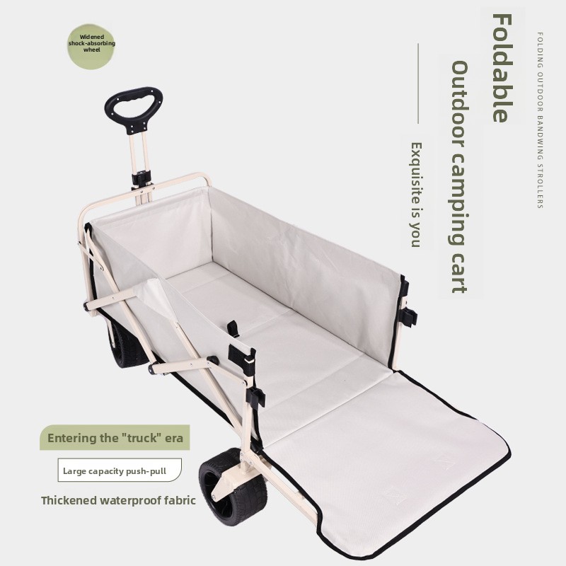 Portable Foldable Camping Cart Large Capacity Outdoor Trolley_voghion.com