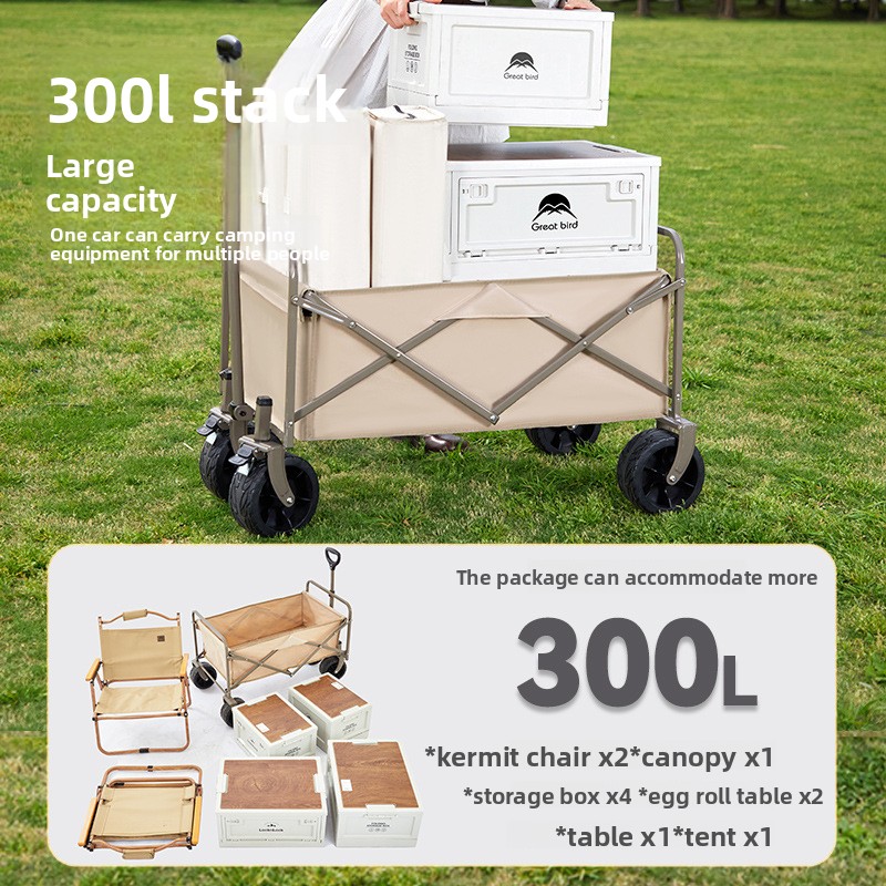 Hopfällbar campingvagn för utomhusstånd och picknick_voghion.com