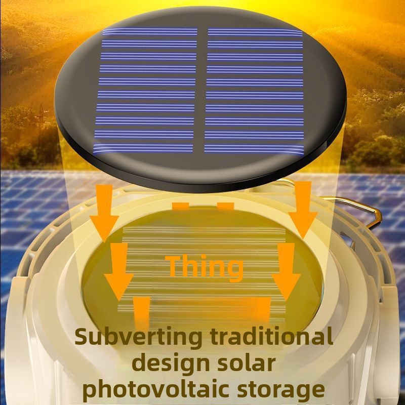 Solar Camping Lantern Rechargeable Outdoor Emergency Lighting Lamp_voghion.com