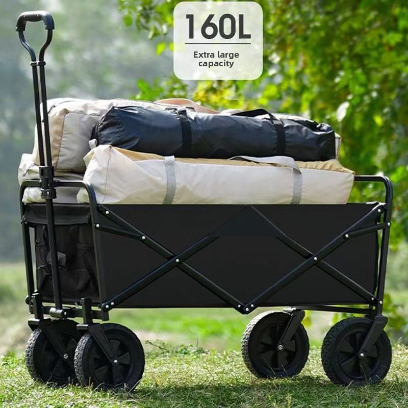 Rimorchio da campeggio regolabile, pieghevole, per esterni, carrello da campeggio, bancarella da picnic, piccolo carrello_voghion.com