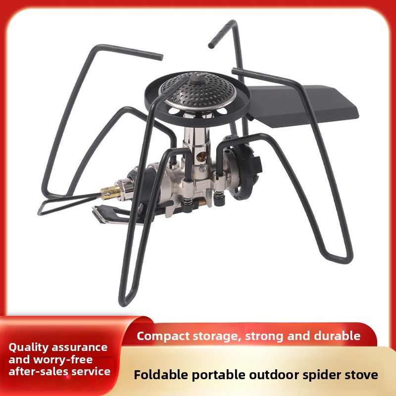 Folding Spider Utensils, Windproof High-power Cassette Stove, Adjustable Pressure Camping Stove_voghion.com