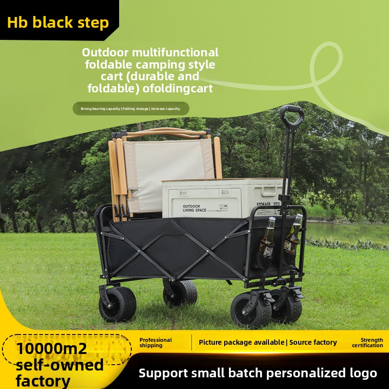 Outdoor Picnic Camping Multifunctional Folding Handcart For Setting Up Stalls At Night Markets, Portable Storage Trolley_voghion.com