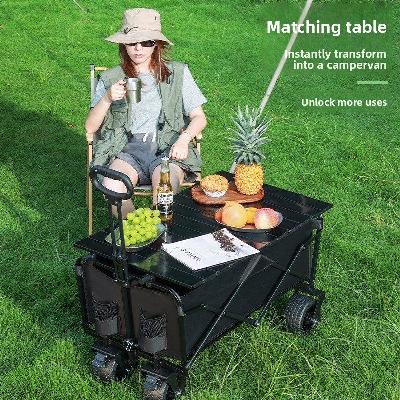 Fällbar utomhus campingvagn med bord för picknick_voghion.com