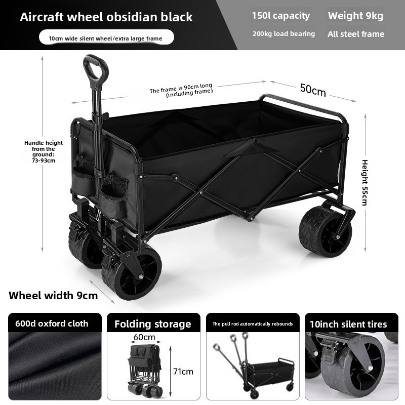 Fällbar utomhus campingvagn med bord för picknick_voghion.com