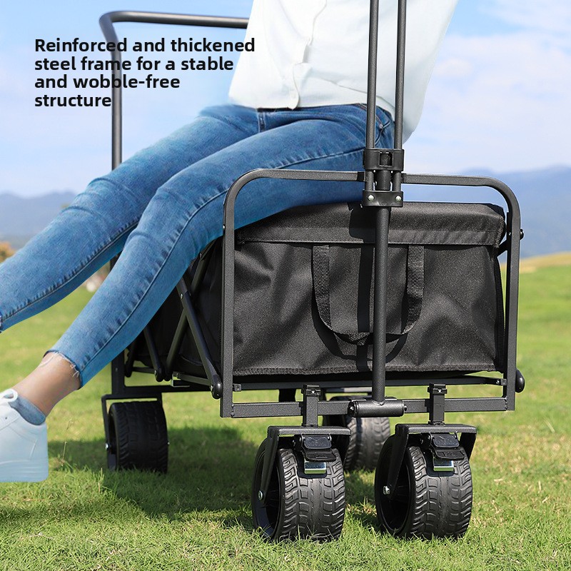 Großer, verstellbarer Campingwagen für Kinder, faltbar und mit Dach_voghion.com