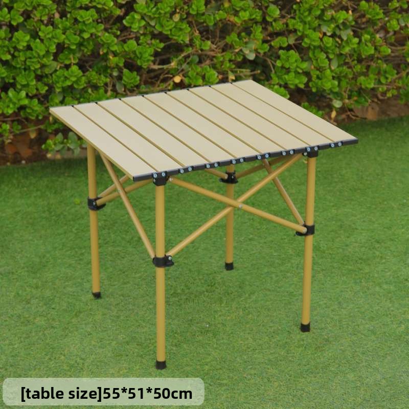 Outdoor Folding Camping And Chair Set Portable Egg Roll Table For Stalls, Picnics, Beach Travel Equipment Supplies_voghion.com