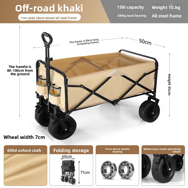 Fällbar utomhus campingvagn med bord för picknick_voghion.com