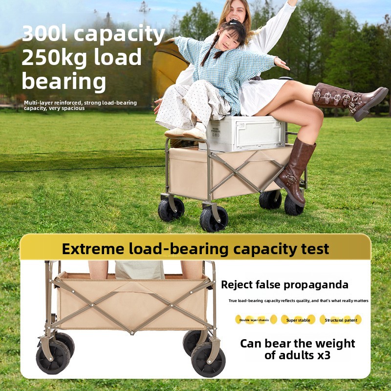Hopfällbar campingvagn för utomhusstånd och picknick_voghion.com