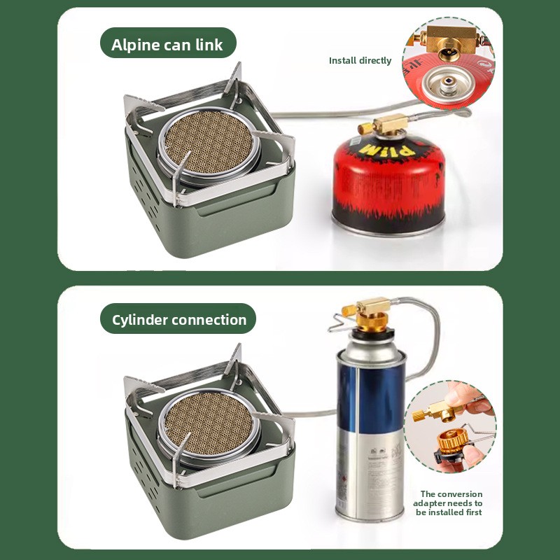 Casserole à thé transfrontalière, bouilloire pour barbecue, ustensiles de cuisine de camping, mini réchaud à gaz portable haute température_voghion.com