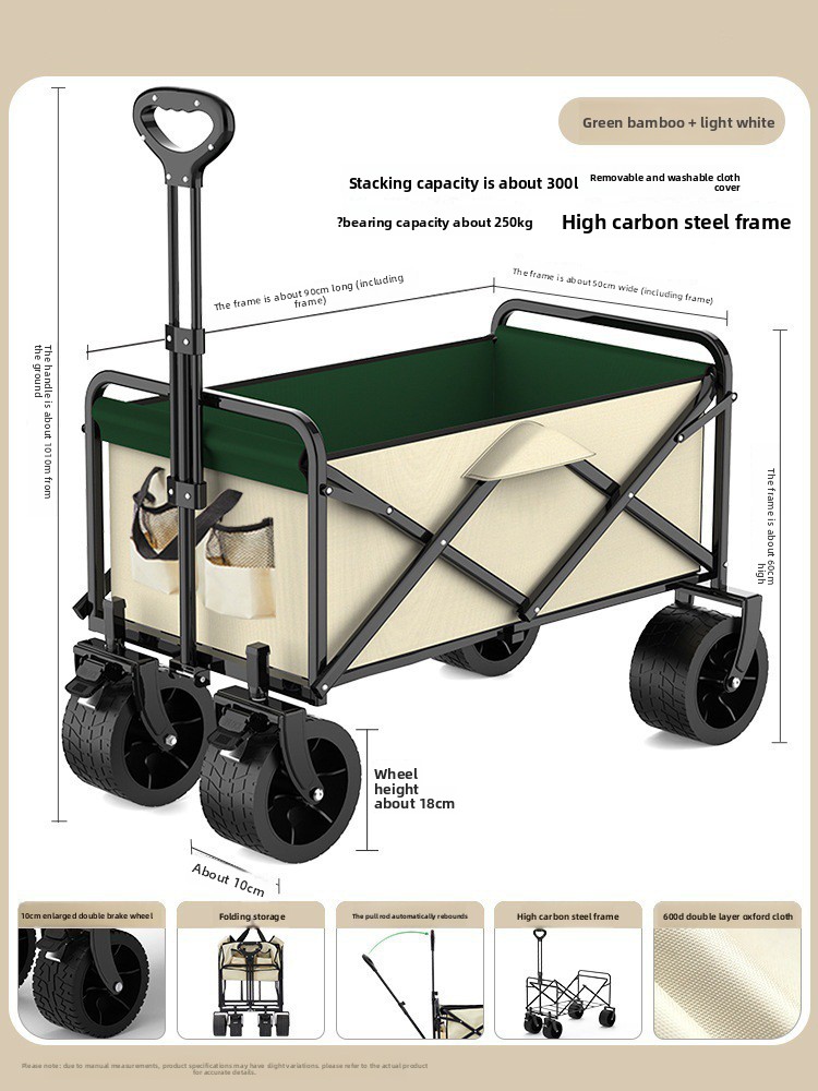 Hopfällbar campingvagn för utomhusstånd och picknick_voghion.com