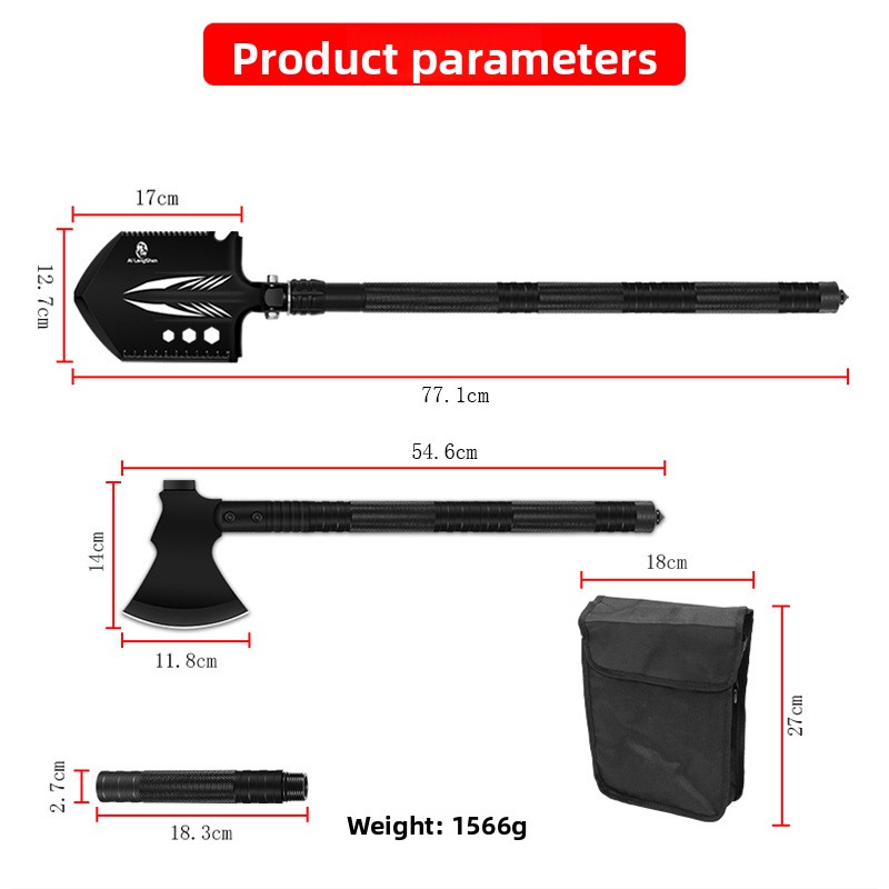 Multifunctional Folding Shovel Axe For Camping And Outdoor Use_voghion.com