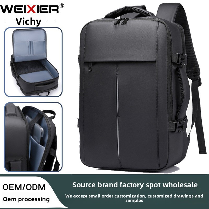 Zaino da viaggio per notebook da uomo di alta gamma, impermeabile, con grande capacità e finitura premium, ideale per il business._voghion.com