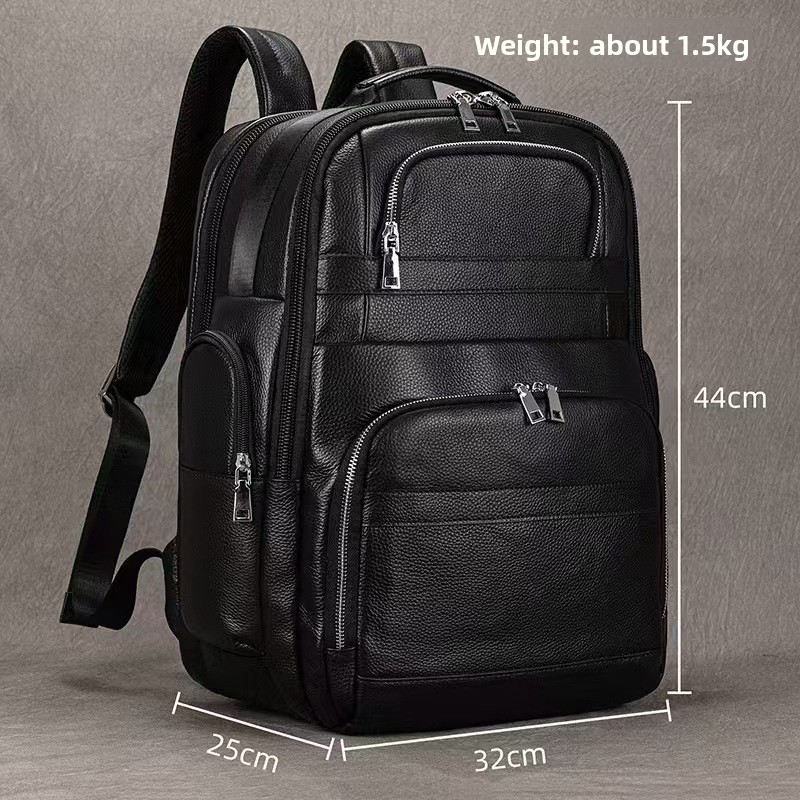 Herren Rucksack Aus Echtem Leder Für Business Und Reise_voghion.com