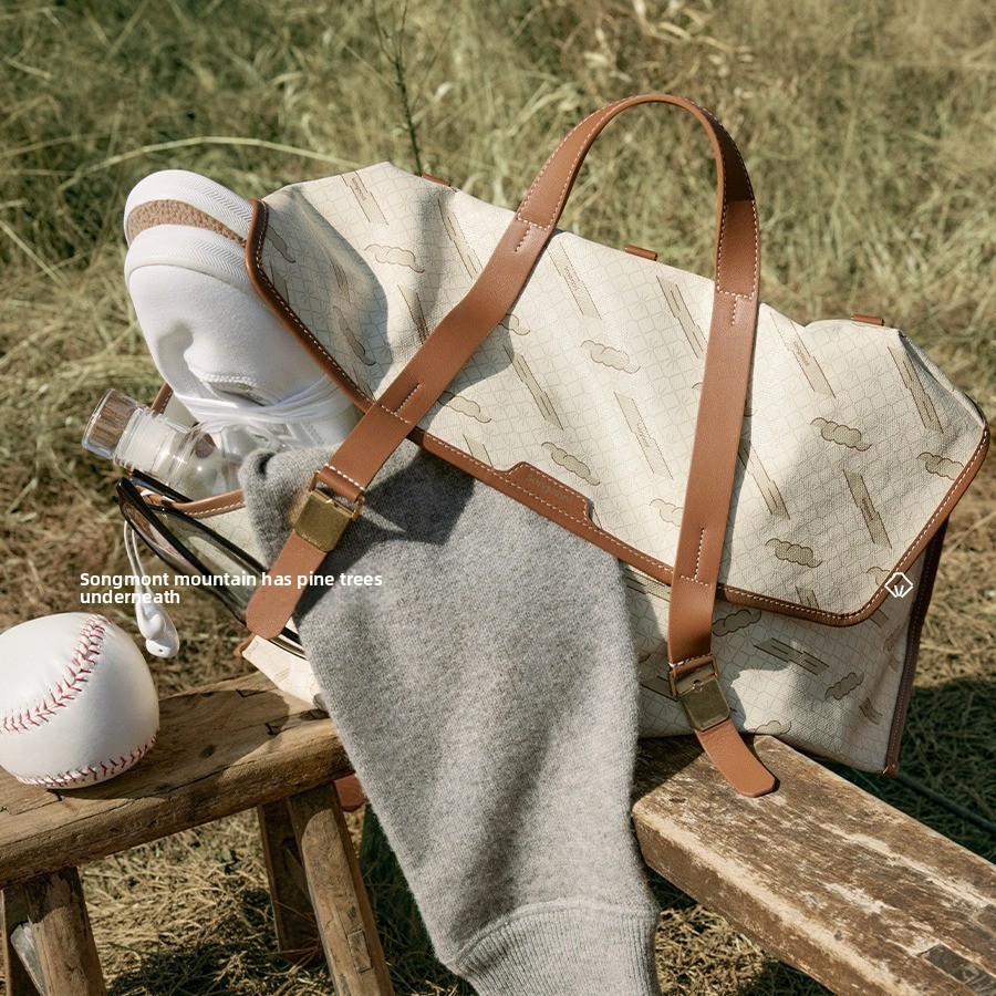 Luyuxiao Same Style Song Shanyashanxing Series Old Flower Travel Briefcase Backpack_voghion.com