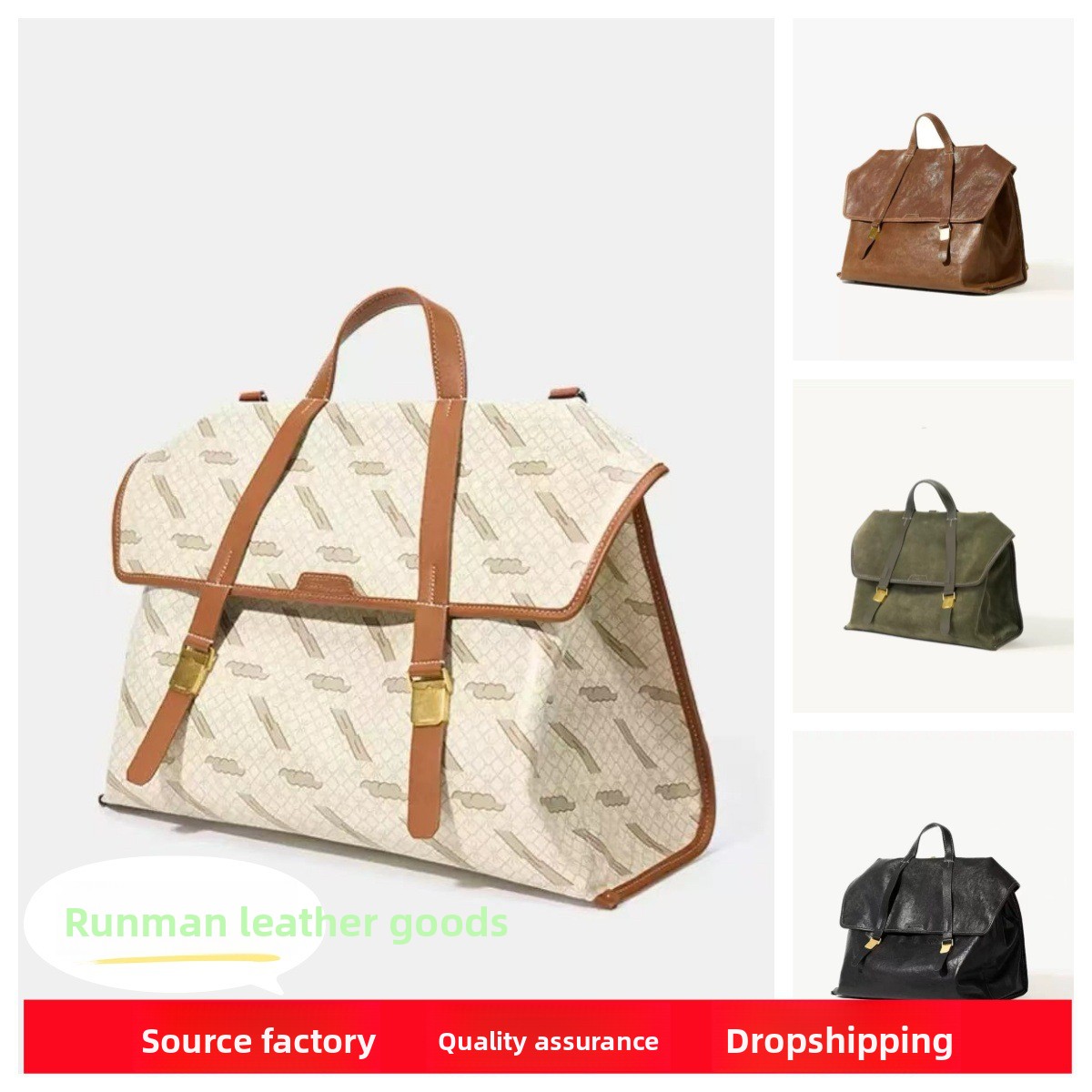 Luyuxiao Same Style Song Shanyashanxing Series Old Flower Travel Briefcase Backpack_voghion.com