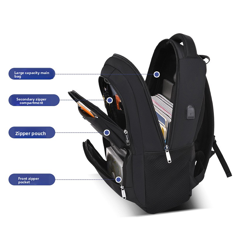 Herren Business Rucksack Mit Laptopfach Für Reise Und Freizeit_voghion.com
