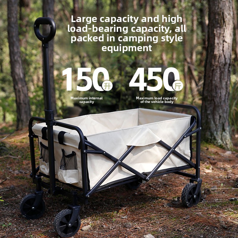 Foldable Camping Trolley For Picnic And Outdoor Transport_voghion.com