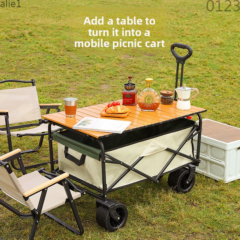 Campervan Picnic all'aperto Rimorchio portatile Gita in campeggio pieghevole Carrello piccolo_voghion.com