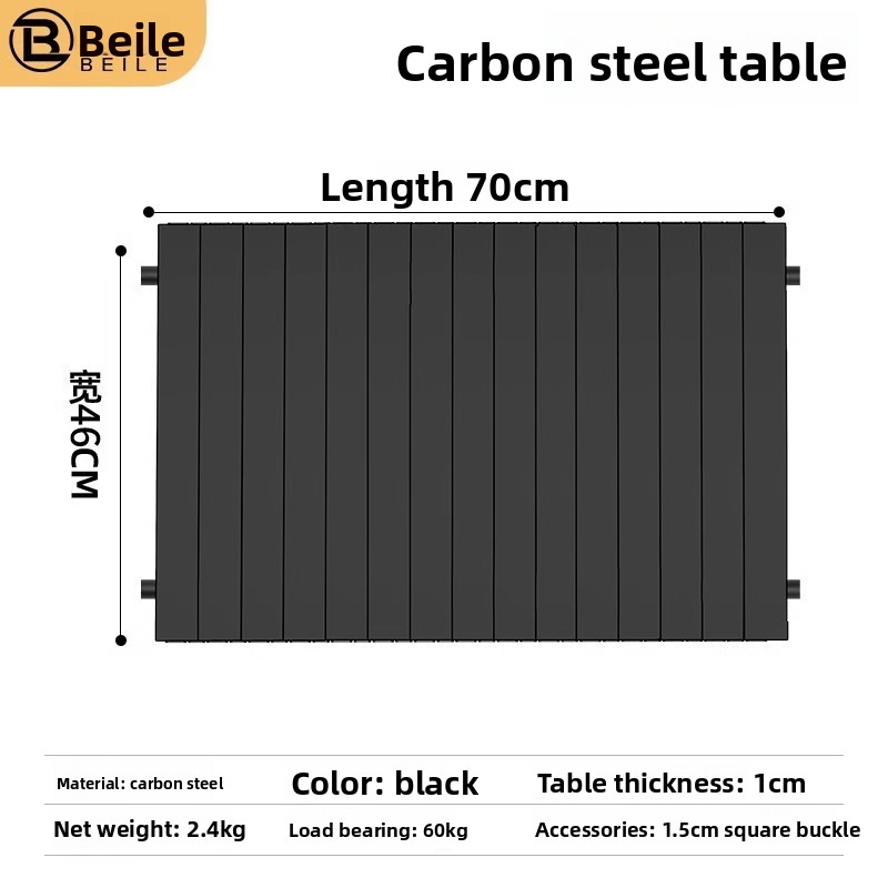 Portable Table With Cover, Trolley, Hand-pulled Cart, Aluminum Alloy Folding Tabletop For Outdoor Camping And Picnics_voghion.com