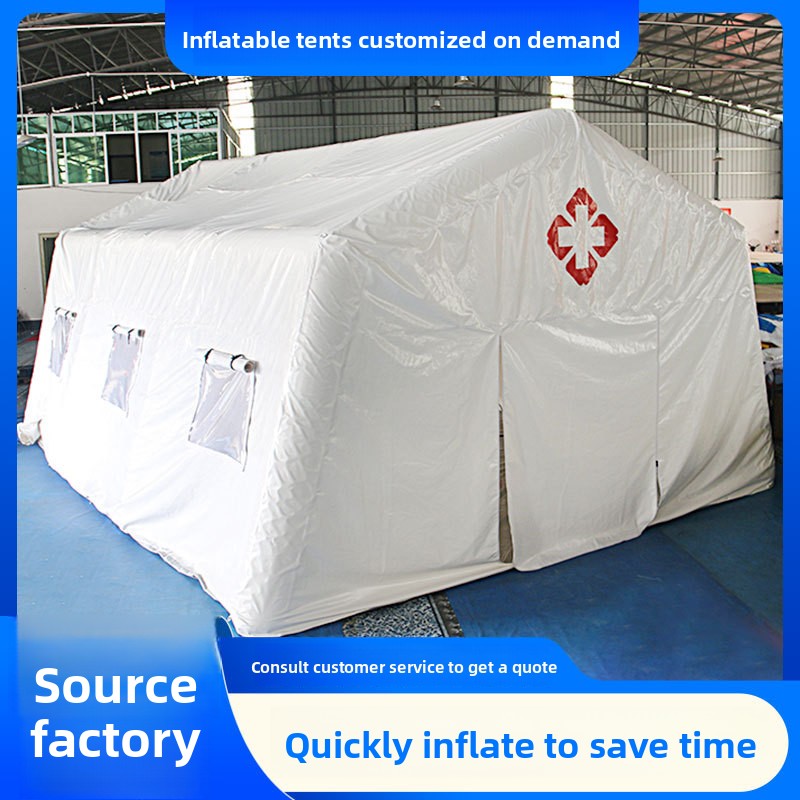 Outdoor Fire Rescue Medical Epidemic Prevention Emergency Double Layer Camouflage Camping Inflatable Tent Source_voghion.com