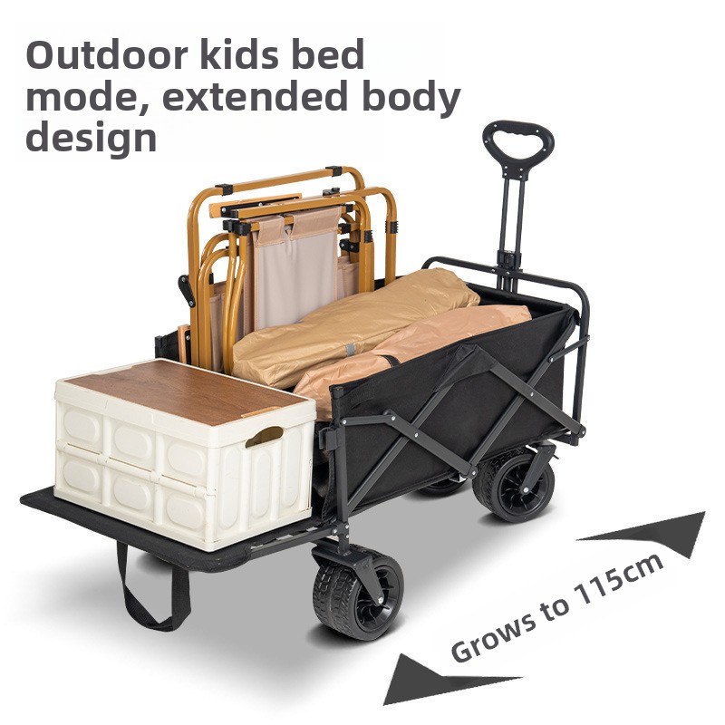 Foldable Camping Trolley For Picnic And Outdoor Transport_voghion.com