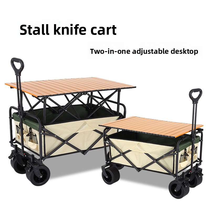 Campervan Outdoor Picnic Portable Trailer Outing Foldable Hand Camping Small Trolley Cart_voghion.com