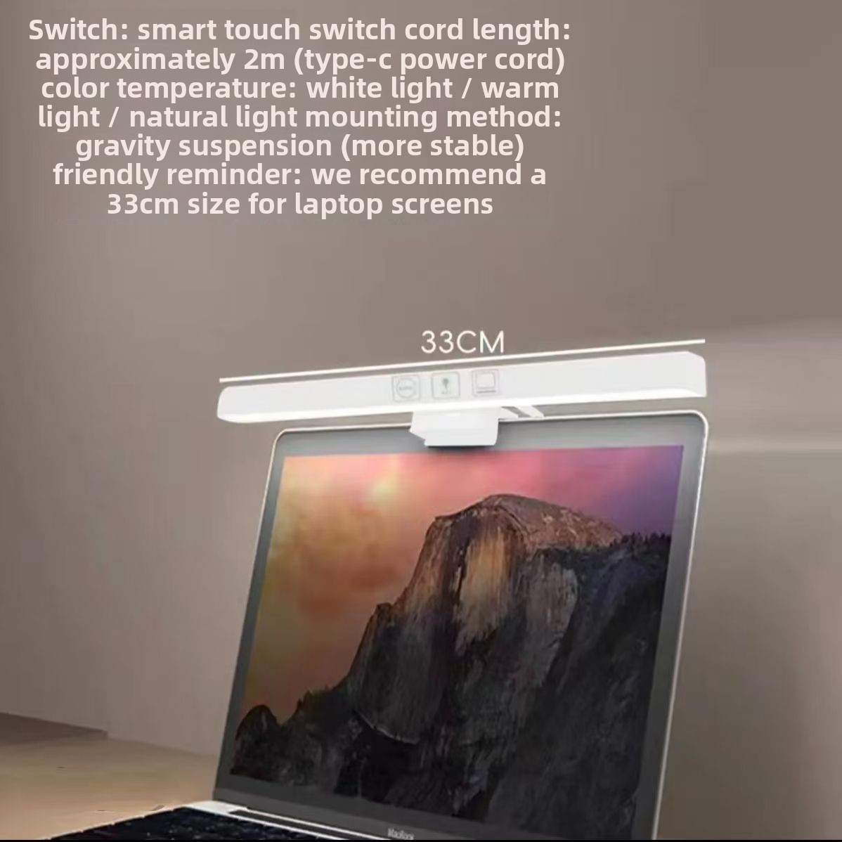 Jileshi Asymmetrische Oogbeschermende Hanglamp voor Rechte Computermonitoren en Laptops_voghion.com