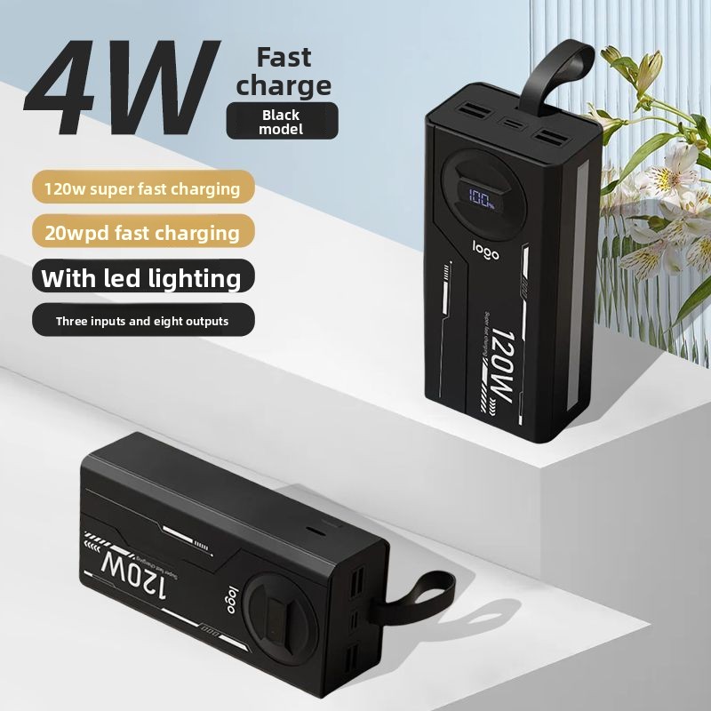 Power bank 60000mah con cable integrado carga ultra rápida_voghion.com