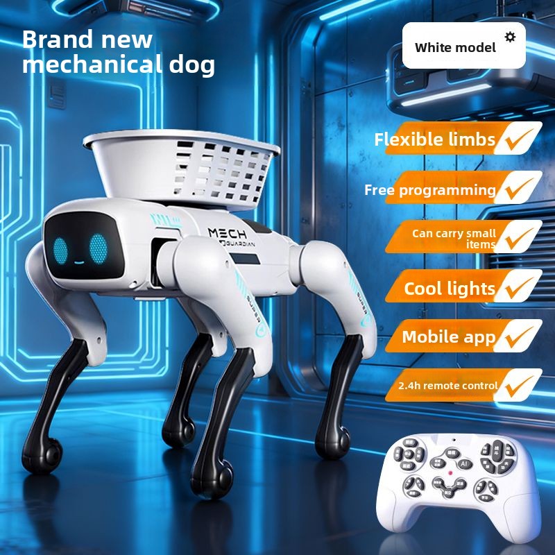New Intelligent Bionic Mechanical Dog Children's Electric Remote Control Robot Toy AI Mobile Programming Boy's Birthday_voghion.com