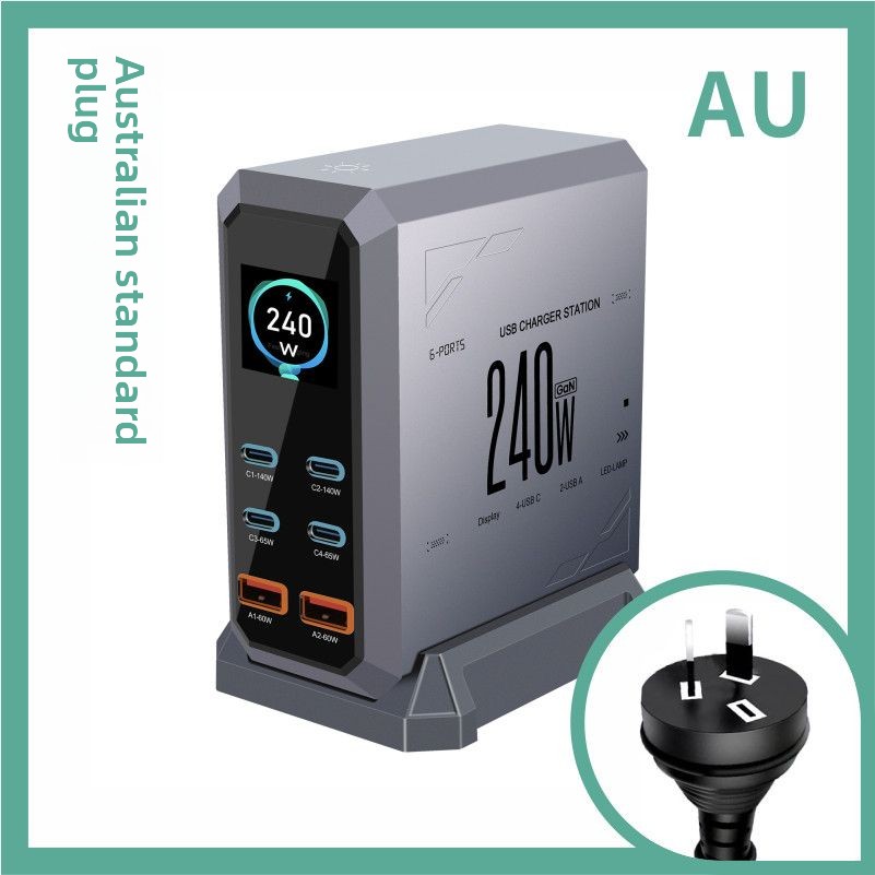 Fast Desktop Charger Multi-port Pd 140w For Mobile Phones_voghion.com