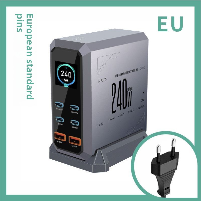 Fast Desktop Charger Multi-port Pd 140w For Mobile Phones_voghion.com