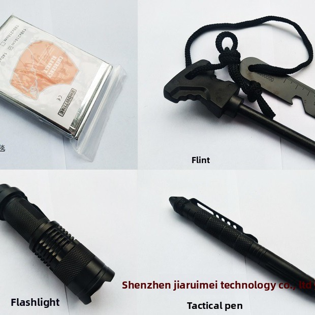 Kit di pronto soccorso d'emergenza per avventura, set di attrezzi multifunzionali per campeggio, scatola di sopravvivenza per esterni H10_voghion.com