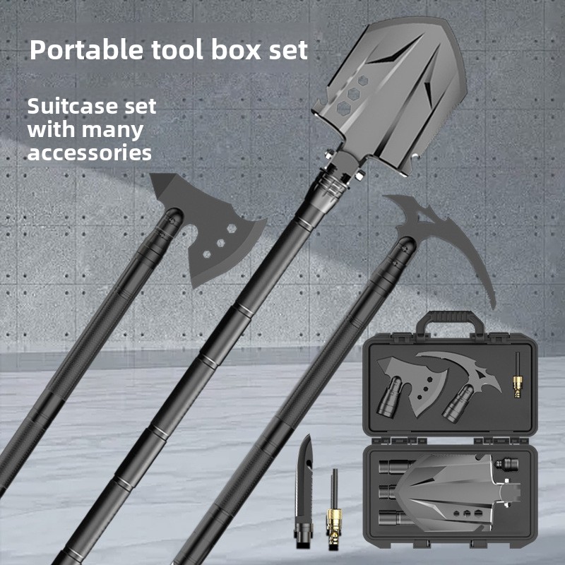 Outdoor Set Military Gear Camping Folding Multi-Functional Engineer Shovel_voghion.com