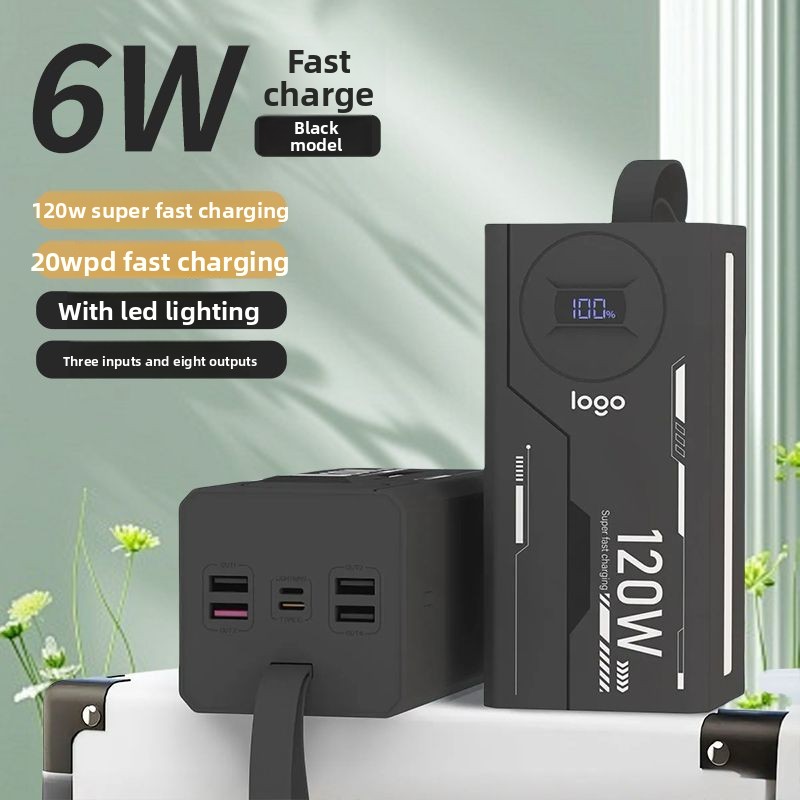 Power bank 60000mah con cable integrado carga ultra rápida_voghion.com