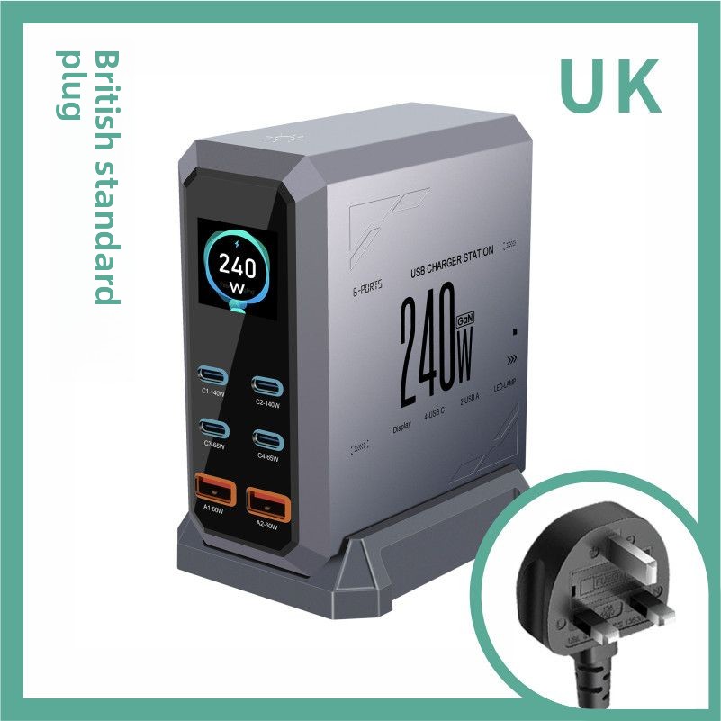 Fast Desktop Charger Multi-port Pd 140w For Mobile Phones_voghion.com