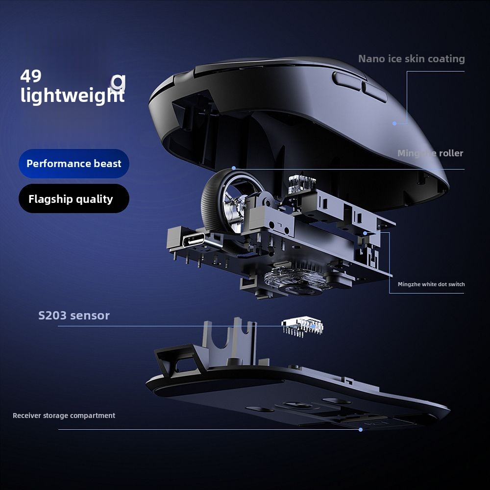 Fire Wing Star M706 Kabellose Bluetooth-Maus mit drei Modi, leicht, wiederaufladbar, für E-Sport, Gaming, Computer und Büro_voghion.com