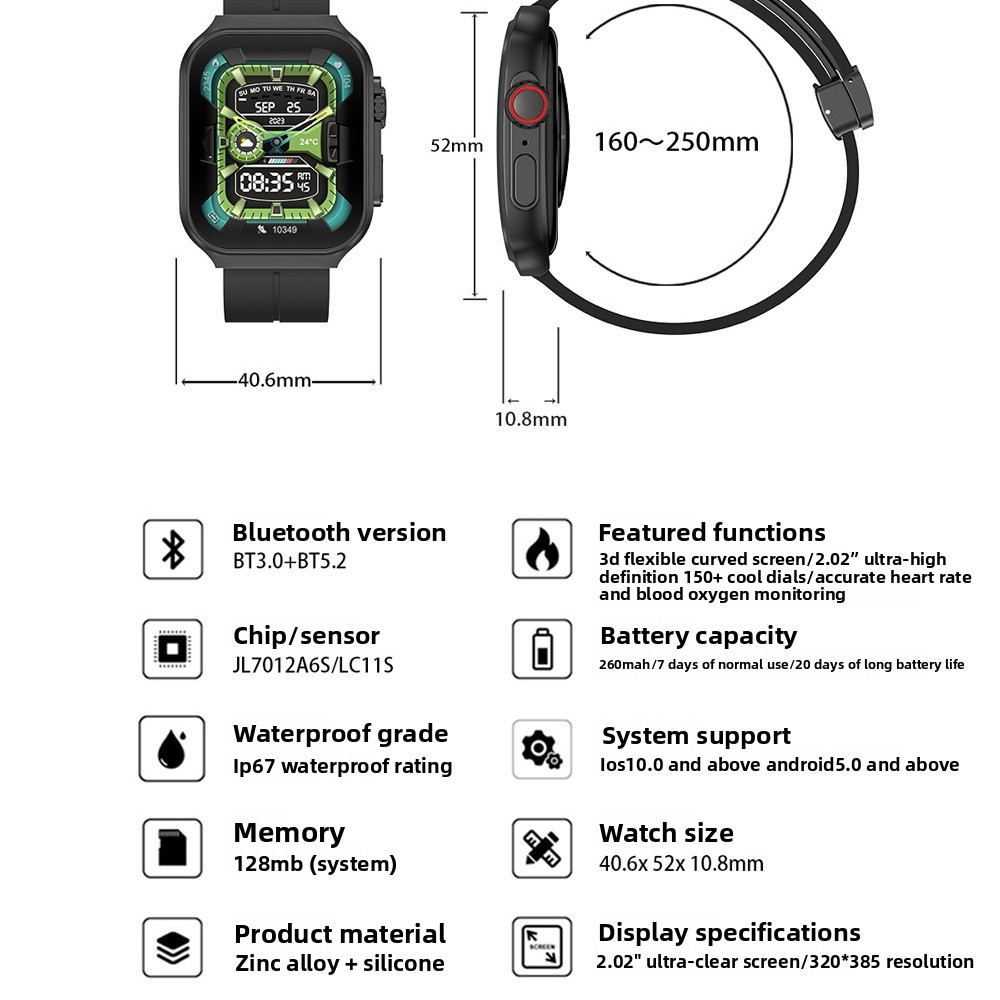 Sport Smartwatch Mit Bluetooth-telefonie Und 3d-display_voghion.com