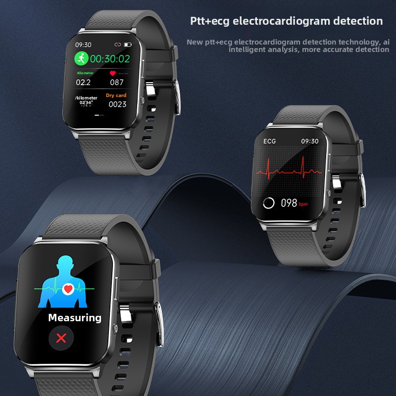 Smartwatch met ecg bloedglucosemeter en bloeddrukmeter_voghion.com