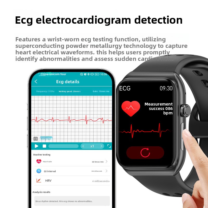 Smartwatch Mit Ekg Harnsäure- Und Blutfettmessung Bluetooth_voghion.com