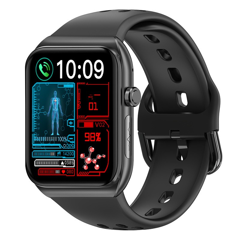 Neue Gesundheits- und Sportuhr mit EKG, nicht-invasiver Harnsäure- und Blutfettmessung, Bluetooth-Anruffunktion, BK01 Smartwatch_voghion.com